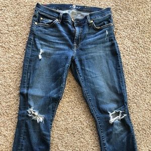 Seven for all mankind super ankle distressed jeans